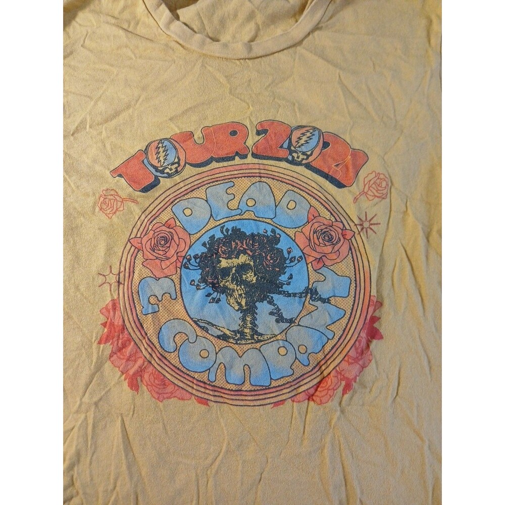 Dead & Company 2021 Tour T Shirt Adult M Yellow Jam Band Music Festival